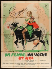 5c1292 MA FEMME MA VACHE ET MOI French 1p 1953 art by Averardo Ciriello & Duccio Marvasi, rare!