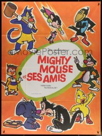 5c1312 MIGHTY MOUSE ET SES AMIS French 1p 1970s great cartoon art of Paul Terry's best creations!