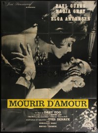 5c1325 MOURIR D'AMOUR French 1p 1961 Dany Fog's La mort a les yeux bleus, Paul Guers, Nadia Gray