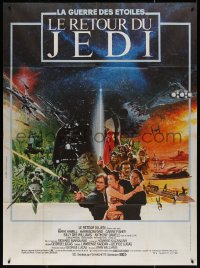 5c1382 RETURN OF THE JEDI French 1p 1983 George Lucas classic, different montage art by Michel Jouin
