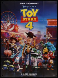 5c1443 TOY STORY 4 advance French 1p 2019 Walt Disney, Pixar, Woody, Buzz Lightyear & cast!