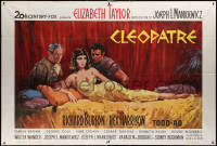 5c0992 CLEOPATRA French 2p 1963 Terpning art of Elizabeth Taylor, Richard Burton & Rex Harrison!
