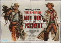 5c0987 MY NAME IS NOBODY French 8p 1974 art of Terence Hill & Henry Fonda by Renato Casaro, rare!
