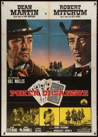 5c0840 5 CARD STUD Italian 1p 1968 cowboys Dean Martin & Robert Mitchum play poker, different!