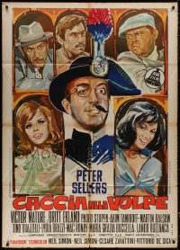 5c0841 AFTER THE FOX Italian 1p 1966 De Sica, Sellers, Mature, Ekland, Balsam, great Avelli art!