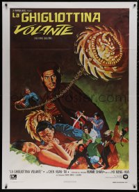 5c0885 FLYING GUILLOTINE Italian 1p 1976 Shaw Brothers, art of the most deady weapon, rare!