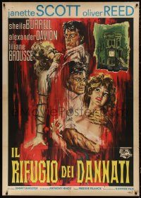 5c0942 PARANOIAC Italian 1p 1963 Hammer, Oliver Reed, cool completely different horror art!