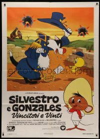 5c0966 SILVESTRO E GONZALES VINCITORI E VINTI Italian 1p R1976 Sylvester, Tweety & Speedy cartoon!