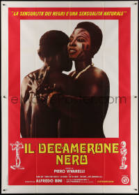 5c0734 BLACK DECAMERON Italian 2p 1972 Il decamerone nero, Beryl Cunningham, Djbril Diop, rare!