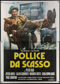 5c0736 BRINK'S JOB Italian 2p 1980 different art of Peter Falk with cutting torch & safe, rare!