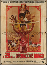5c0753 ENTER THE DRAGON Italian 2p 1973 Bruce Lee classic, the movie that made him a legend!
