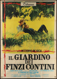 5c0762 GARDEN OF THE FINZI-CONTINIS Italian 2p 1970 Vittorio De Sica, different romantic art!