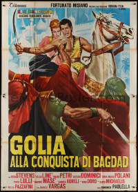 5c0764 GOLIATH AT THE CONQUEST OF DAMASCUS Italian 2p 1966 Casaro art of Peter Lupus fighting, rare!