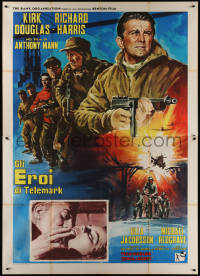 5c0771 HEROES OF TELEMARK Italian 2p 1966 Kirk Douglas stops Nazis from making atom bomb, different!