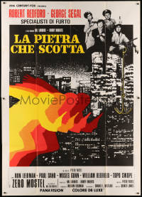 5c0772 HOT ROCK Italian 2p 1972 Robert Redford, George Segal, cool different image, rare!