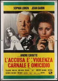5c0777 JURY OF ONE Italian 2p 1975 Verdict, Sophia Loren, Jean Gabin, sexy Muriel Catala, rare!