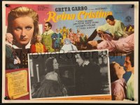 5c0531 QUEEN CHRISTINA Mexican LC R1950s close up of Greta Garbo staring at John Gilbert!
