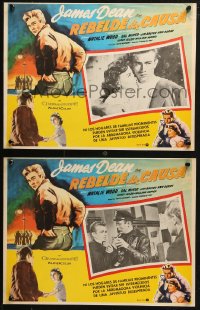 5c0468 REBEL WITHOUT A CAUSE 8 Mexican LCs R1970s James Dean, when he died a legend was born!