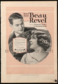 5c0360 BEAU REVEL pressbook 1921 Lloyd Hughes in love triangle w/dad Lewis Stone & Florence Vidor!