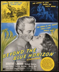 5c0361 BEYOND THE BLUE HORIZON pressbook 1942 sexy tropical Dorothy Lamour & Richard Denning, rare!