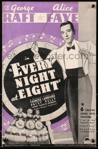 5c0385 EVERY NIGHT AT EIGHT pressbook 1935 George Raft, Alice Faye, Frances Langford, Patsy Kelly