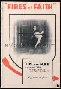 5c0386 FIRES OF FAITH pressbook 1919 Catherine Calvert, Eugene O'Brien, Salvation Army in WWI, lost!