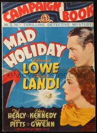 5c0412 MAD HOLIDAY pressbook 1936 Edmund Lowe & Elissa Landi in MGM's thrilling detective mystery!