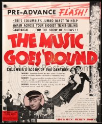 5c0420 MUSIC GOES ROUND pressbook 1936 Harry Richman, Rochelle Hudson, Walter Connolly, rare!