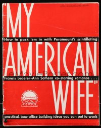 5c0421 MY AMERICAN WIFE pressbook 1936 European Francis Lederer moves to Arizona to be w/Ann Sothern