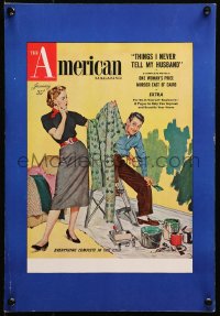 5c0326 AMERICAN MAGAZINE 11x16 advertising poster January 1954 great Peter Stevens art!