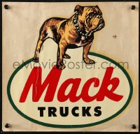 5c0268 MACK TRUCKS 12x13 window decal 1950s great art of English bulldog!