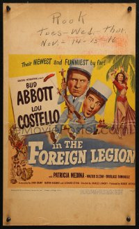 5c0555 ABBOTT & COSTELLO IN THE FOREIGN LEGION WC 1950 great wacky art of Bud Abbott & Lou Costello!