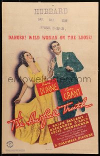 5c0560 AWFUL TRUTH WC 1937 great image of Cary Grant & wild woman Irene Dunne in formal wear, rare!