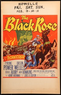 5c0569 BLACK ROSE WC 1950 great fiery action image of Tyrone Power & Orson Welles!
