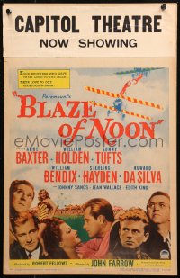 5c0570 BLAZE OF NOON WC 1947 circus stunt pilot William Holden & sexy Anne Baxter, ultra rare!