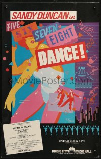 5c0594 FIVE SIX SEVEN EIGHT DANCE stage play WC 1983 Sandy Duncan, great Doug Johnson art, rare!