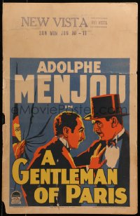 5c0597 GENTLEMAN OF PARIS WC 1927 art of Adolph Menjou, directed by Harry d'Abbadie d'Arrast!