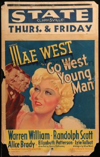 5c0599 GO WEST YOUNG MAN WC 1936 sexy Mae West, Warren William, Randolph Scott, Lyle Talbot, rare!