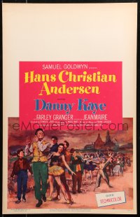 5c0604 HANS CHRISTIAN ANDERSEN WC 1953 art of Danny Kaye playing invisible flute w/story characters