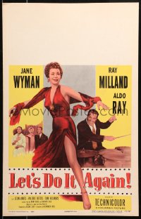 5c0628 LET'S DO IT AGAIN WC 1953 Ray Milland & Jane Wyman, musical remake of The Awful Truth!