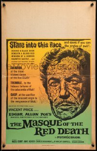 5c0635 MASQUE OF THE RED DEATH Benton WC 1964 cool horror montage art of Vincent Price!