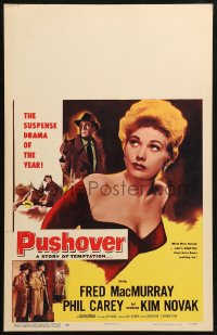 5c0658 PUSHOVER WC 1954 sexy Kim Novak's first movie, she is what the boys have been waiting for!