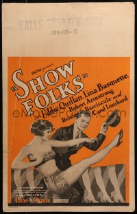5c0675 SHOW FOLKS WC 1928 vaudeville dancer Eddie Quillan & sexy Lina Basquette + sexy legs art!