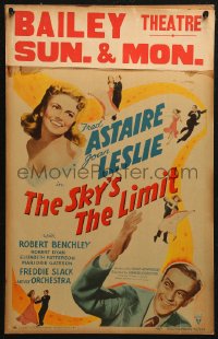 5c0677 SKY'S THE LIMIT WC 1943 Fred Astaire, pretty Joan Leslie, it's a dance-filled holiday!