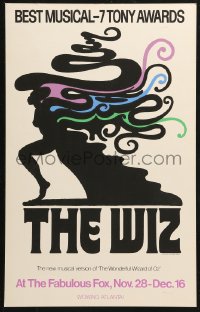 5c0710 WIZ stage play WC 1974 new musical version of The Wonderful World of Oz, Milton Glaser art!