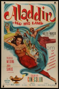 5d0033 ALADDIN & HIS LAMP 1sh 1952 Patricia Medina & the world's most gorgeous harem girls
