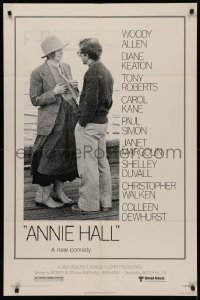 5d0054 ANNIE HALL revised 1sh 1977 full-length Woody Allen & Diane Keaton, a new comedy!