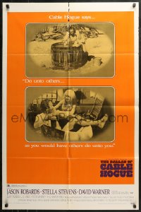 5d0078 BALLAD OF CABLE HOGUE 1sh 1970 Sam Peckinpah, Robards & sexy Stella Stevens in wash tub!
