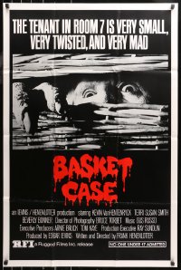 5d0084 BASKET CASE 1sh R1984 he is very small, very twisted & VERY mad, Rugged Films re-release!