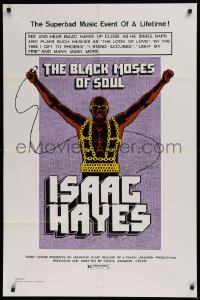 5d0120 BLACK MOSES OF SOUL 1sh 1973 Isaac Hayes, the superbad music event of a lifetime!